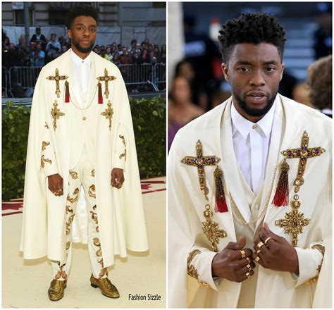 chadwick boseman met gala versace|2018 Met Gala: Chadwick Boseman Wears All.